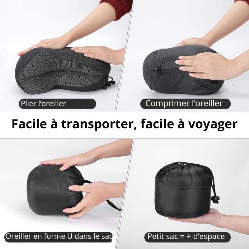 Oreiller de Voyage en Mousse à Mémoire de Forme