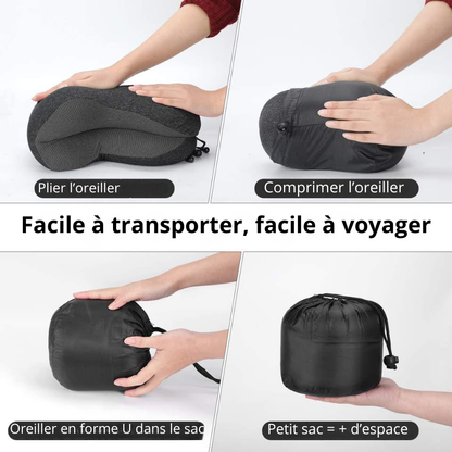 Oreiller de Voyage en Mousse à Mémoire de Forme